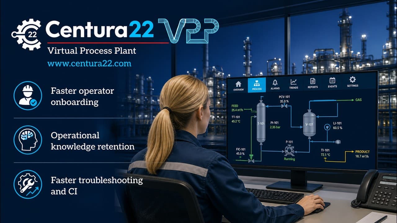 Risk free training in a virtual process plant